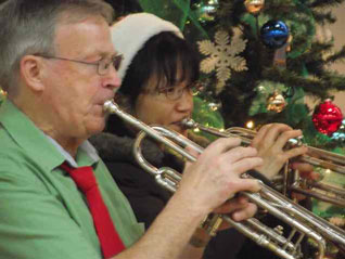 trumpets at Christmas